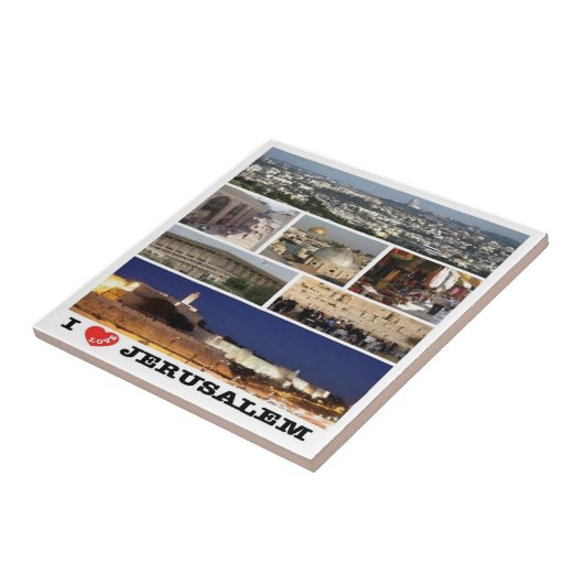 zIL003私はエルサレム・イスラエル中東を愛している。 タイル (側面)