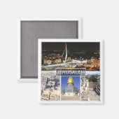 zIL004エルサレム、イスラエル、中東アジア、冷蔵庫 マグネット (正面/裏面)