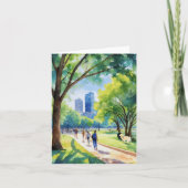 Zilker Park Austin Texas Watercolor カード (正面)