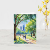 Zilker Park Austin Texas Watercolor カード (黄色い花)