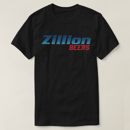 Zillion Beers Natty Light Sticker Tシャツ (デザイン正面)