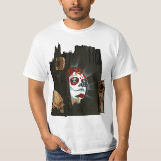 ZIMAD新しいPAINTING DIA DE LOS MUERTOS WITHのスカル Tシャツ