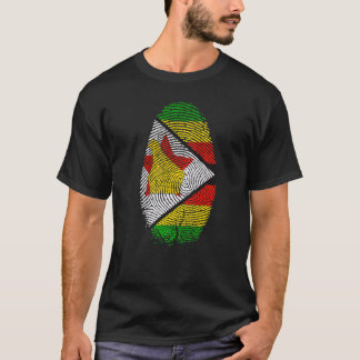Zimbabwe Flag Fingerprint It is in my DNA Gift Zim Tシャツ
