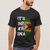 Zimbabwe Flag It's In My DNA Thumbmark Zimbabwean  Tシャツ (正面)