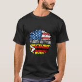 Zimbabwe I'm Both Of Them USA Sunflower Zimbabwean Tシャツ (正面)
