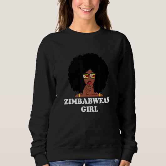 Zimbabwean Girl Zimbabwe スウェットシャツ (正面)