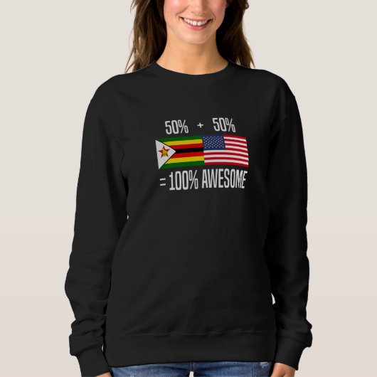 Zimbabwean Roots Zimbabwe Zimbabwean American スウェットシャツ (正面)
