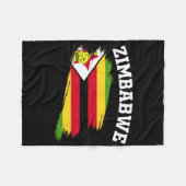 Zimbwe Souvenirs Harare Vacation Africa Zimbwean C フリースブランケット (正面(横))