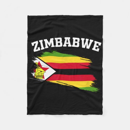 Zimbwe Souvenirs Harare Vacation Africa Zimbwean C フリースブランケット (正面)