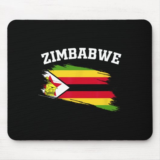 Zimbwe Souvenirs Harare Vacation Africa Zimbwean C マウスパッド (正面)