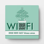 Zimmervermietung Hostel WiFi Schild フォトプラーク (正面)