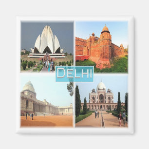 zIN013 DELHI、インド、アジア、冷蔵庫 マグネット