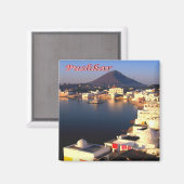 zIN018 PUSHKAR LAKE，インド，アジア，冷蔵庫 マグネット (正面/裏面)