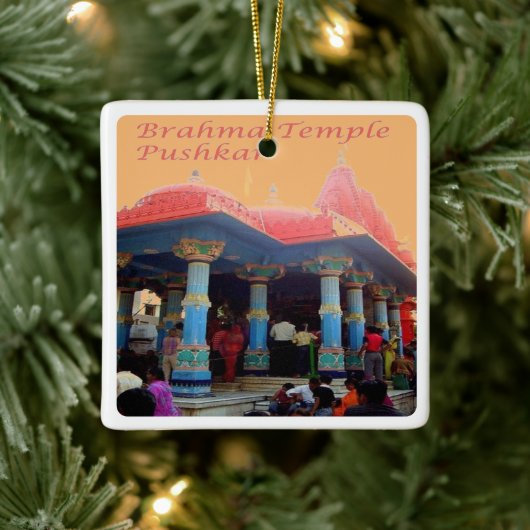 zIN20 Brahma Temple PUSHKAR，インド，アジア， セラミックオーナメント (ツリー)