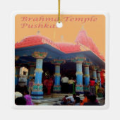 zIN20 Brahma Temple PUSHKAR，インド，アジア， セラミックオーナメント (裏面)