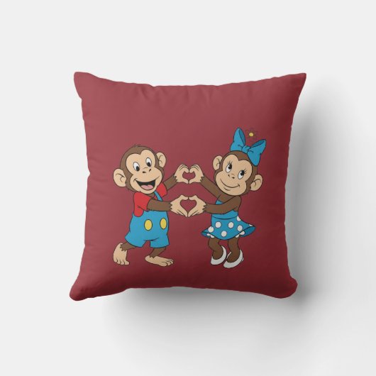 Zina and Mimo make a heart with their hands クッション (裏面)