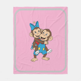 zina on mimo's back フリースブランケット