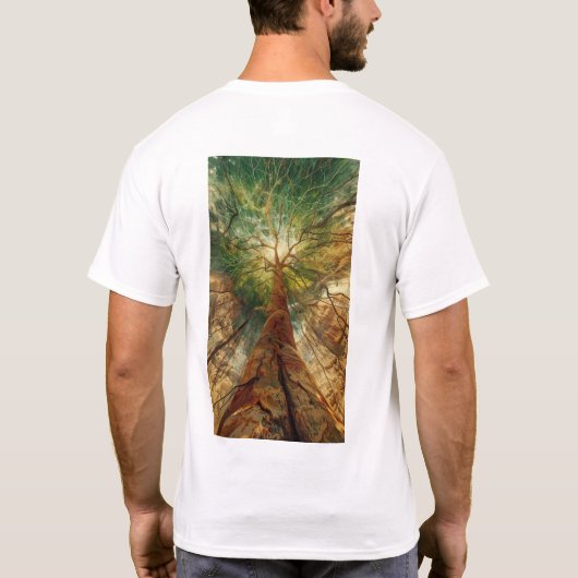 Zingクェーサーツリーエネルカラフルギー宇宙Tシャツ Tシャツ (裏面)