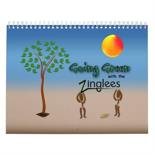Zingleesカレンダーでグリーンに移行 カレンダー (カバー)