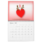Zinglees ~ Through the Year Calendar カレンダー (2月 2027)