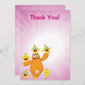 ZingozおよびZangozのおもしろい サンキューカード (正面/裏面)