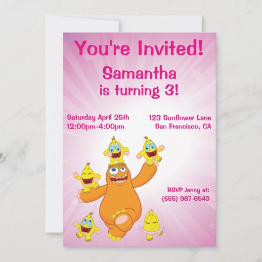 ZingozおよびZangozのおもしろい 招待状 (正面)