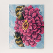 Zinnia and Bees Puzzle ジグソーパズル (縦)