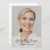 Zinnia Celebration of Life Photo Funeral  招待状 (正面/裏面)