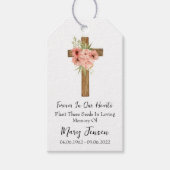 Zinnia Cross Memorial Funeral Seed Packet  ギフトタグ (正面)
