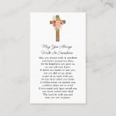 Zinnia Cross Memorial Photo Funeral Prayer Card 名刺 (裏面)