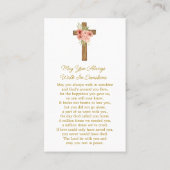 Zinnia Cross Memorial Photo Funeral Prayer Card 名刺 (裏面)