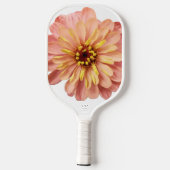 Zinnia Floral Flower Nature Photography ピックルボールラケット (裏面)