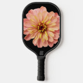 Zinnia Floral Flower Nature Photography ピックルボールラケット (裏面)
