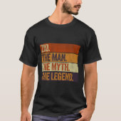 Zio男の神話の伝説のレトロの父おもしろい Tシャツ (正面)