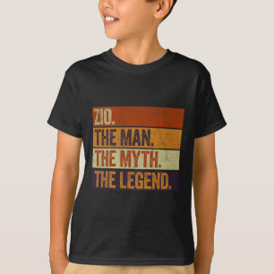 Zio男の神話の伝説のレトロの父おもしろい Tシャツ