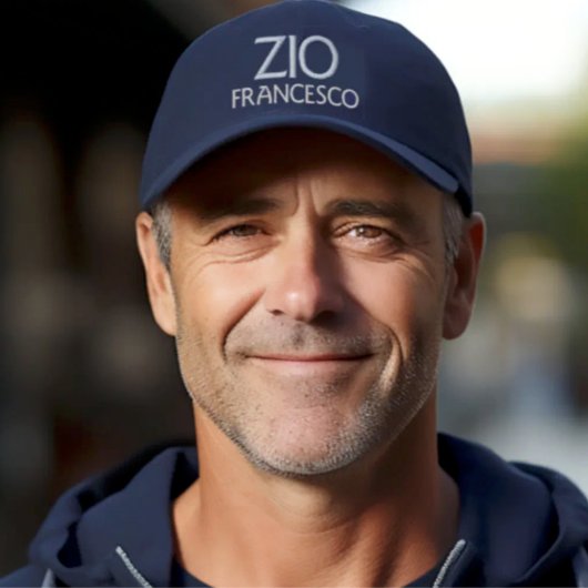 Zio Embroidered Cap Custom Gift for Italian Uncle 刺繍入りキャップ