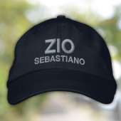 Zio Embroidered Cap Custom Gift for Italian Uncle 刺繍入りキャップ