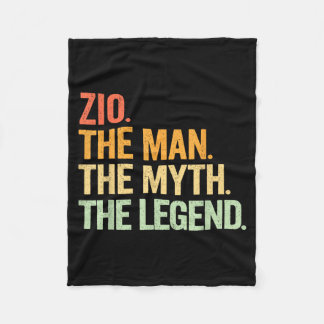 Zio Man Myth Legend Retro Artwork フリースブランケット
