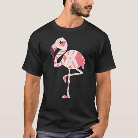 Ziombie Flamingo Birdハッピーフラミンゴ Tシャツ (正面)