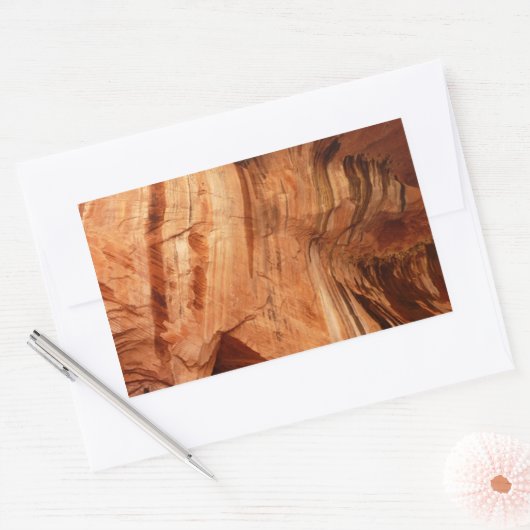 ZionストライプののDouble Arch Alcove Iのロック 長方形シール (封筒)