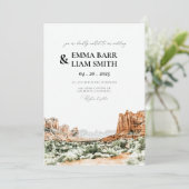 ZIONナショナルパークヴィンテージウェディング招待状 招待状 (スタンド正面)