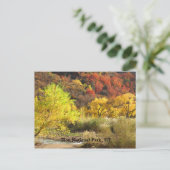 Zion国立公園ユタ秋色風景区 ポストカード (スタンド正面)