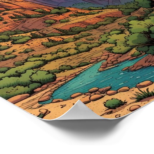 zion国立公園 ポスター (角)