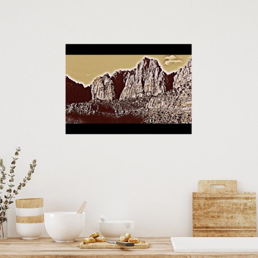 zion国立公園 ポスター (キッチン)