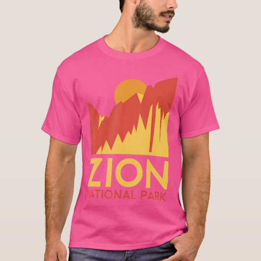Zion国立公園 – 屋外キャンピングハイキングティーS Tシャツ (正面)