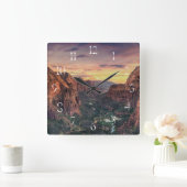 Zion渓谷の国立公園 スクエア壁時計 (ホーム)