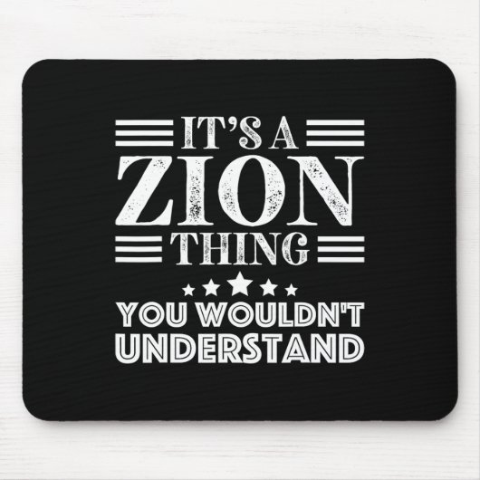 Zion お名前 名前入り 誕生日 父の日 メンズ マウスパッド (正面)