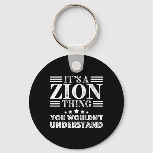 Zion お名前 誕生日 父の日 メンズ  キーホルダー (正面)
