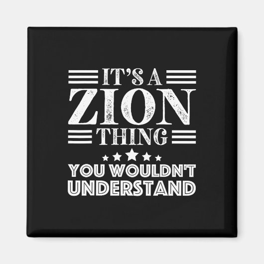 Zion お名前 誕生日 男性 プレゼント 父の日 マグネット (正面)