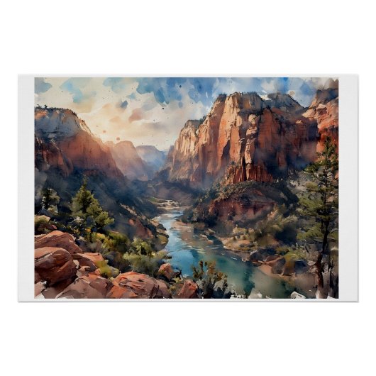 Zion Canyon at Sunrise,  ポスター (正面)